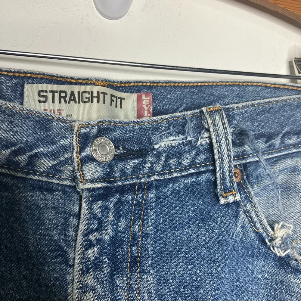Levi’s‎ straight fit 505 jeans distressed destroyed men’s size 34 x 34 casual